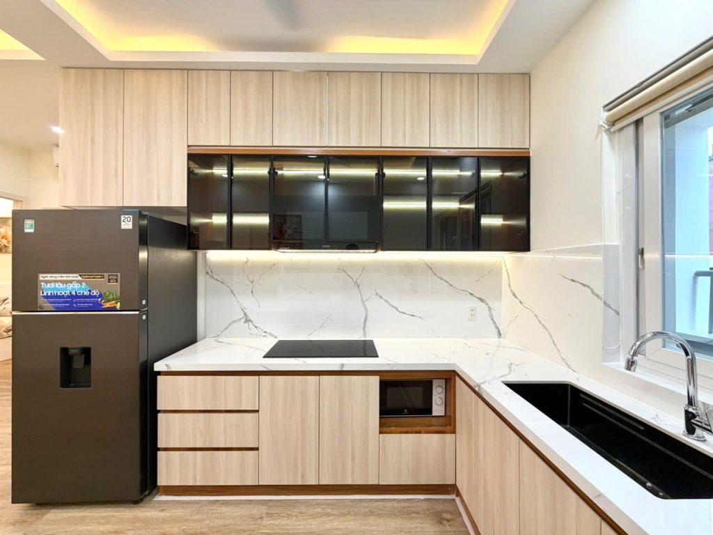 Gian bếp Căn Hộ Mường Thanh Viễn Triều OC2A Căn 306