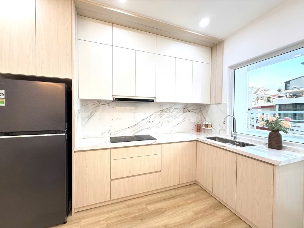 Gian bếp Căn Hộ Mường Thanh Viễn Triều OC2A Căn 326
