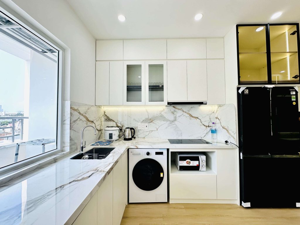 Gian bếp Căn Hộ Mường Thanh Viễn Triều OC2B Căn 922