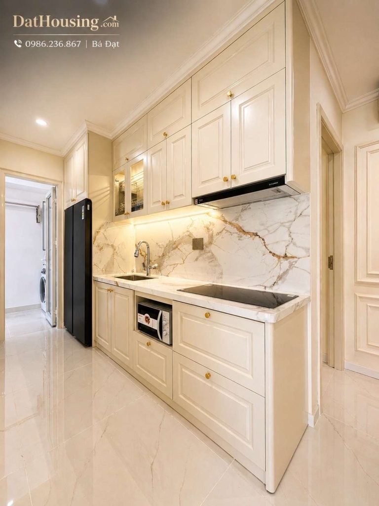 Gian bếp Căn Hộ Mường Thanh Viễn Triều OC3 Căn 3210