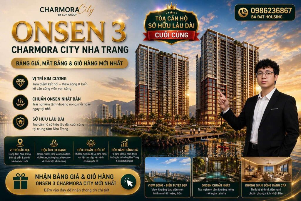 Onsen 2 Charmora City Nha Trang | Giá Bán, Mặt Bằng Chính Sách Mới Nhất