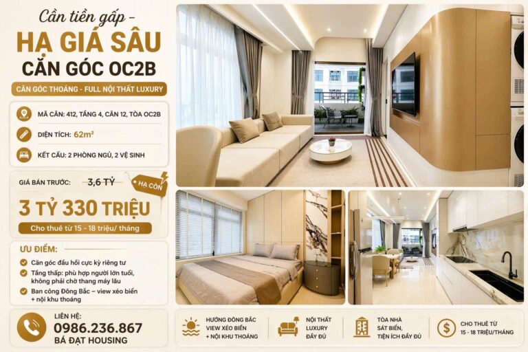 Căn Hộ Mường Thanh Viễn Triều OC2B Căn 412 – 62m² Giá Chỉ 3.33 Tỷ