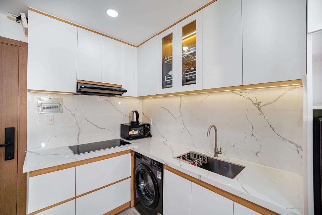 Không gian bếp Căn Hộ Mường Thanh Viễn Triều OC1B Căn 3706