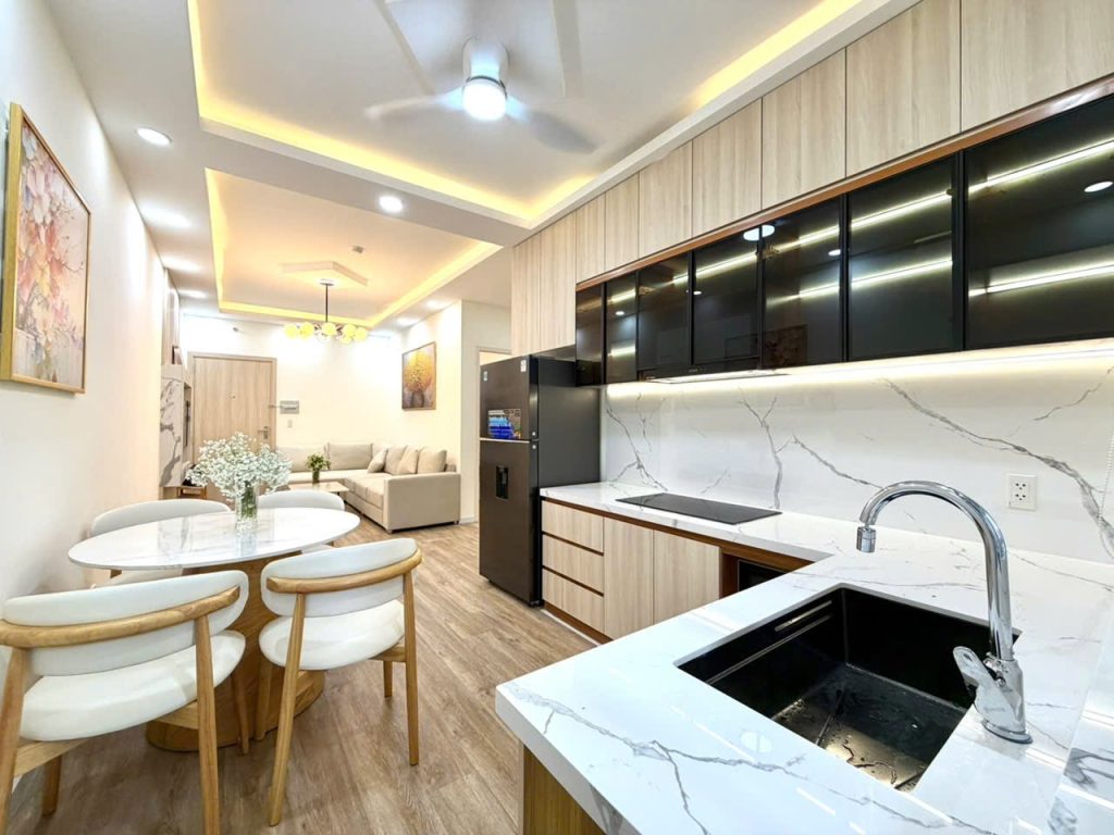 Không gian bếp Căn Hộ Mường Thanh Viễn Triều OC2A Căn 306