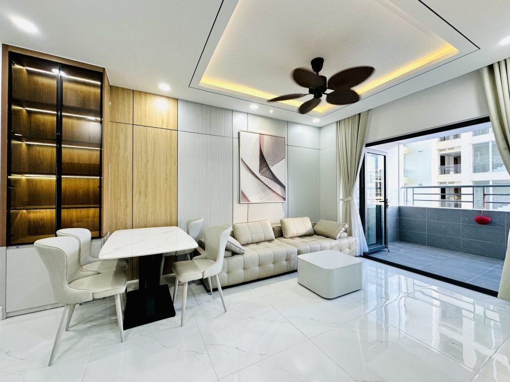 Không gian phòng khách Căn Hộ Mường Thanh Viễn Triều OC2B Căn 522