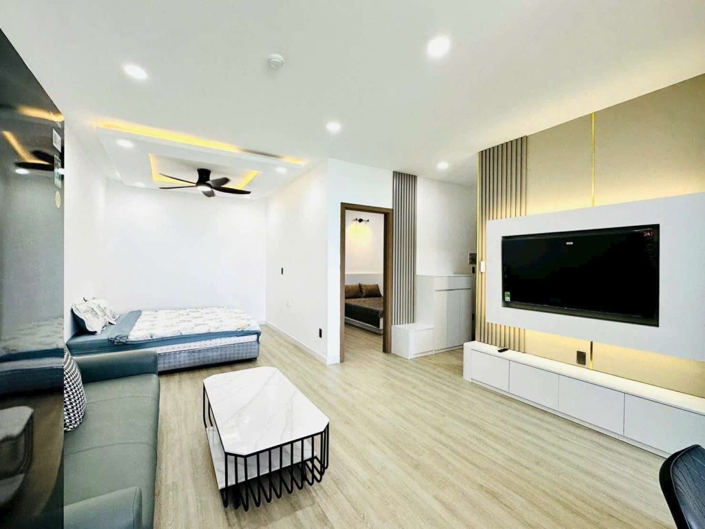 Phòng khách. Căn Hộ Mường Thanh Viễn Triều OC1B Căn 2834