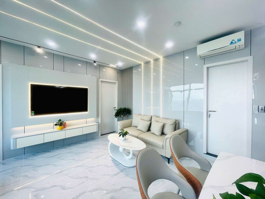 Phòng khách Căn Hộ Mường Thanh Viễn Triều OC1B Căn 3902