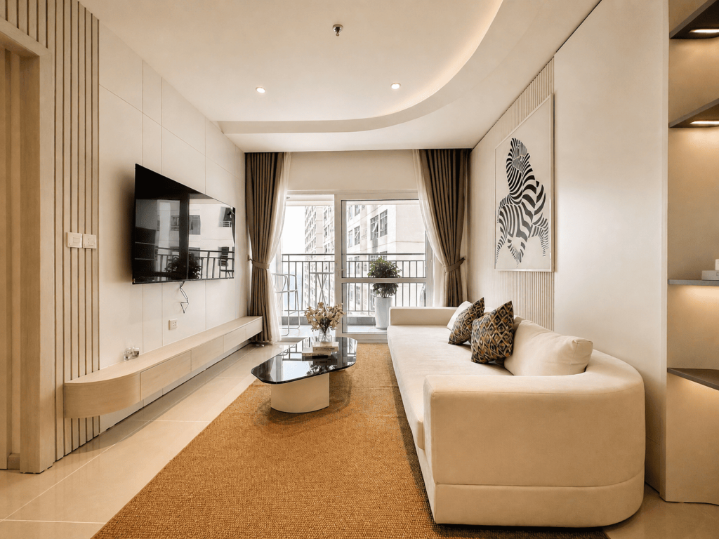 Phòng khách Căn Hộ Mường Thanh Viễn Triều OC3 Căn 3220