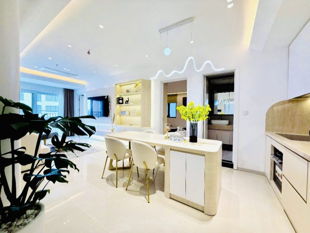 không gian ăn uống và bếp Căn Hộ Mường Thanh Viễn Triều OC3 Căn 3214