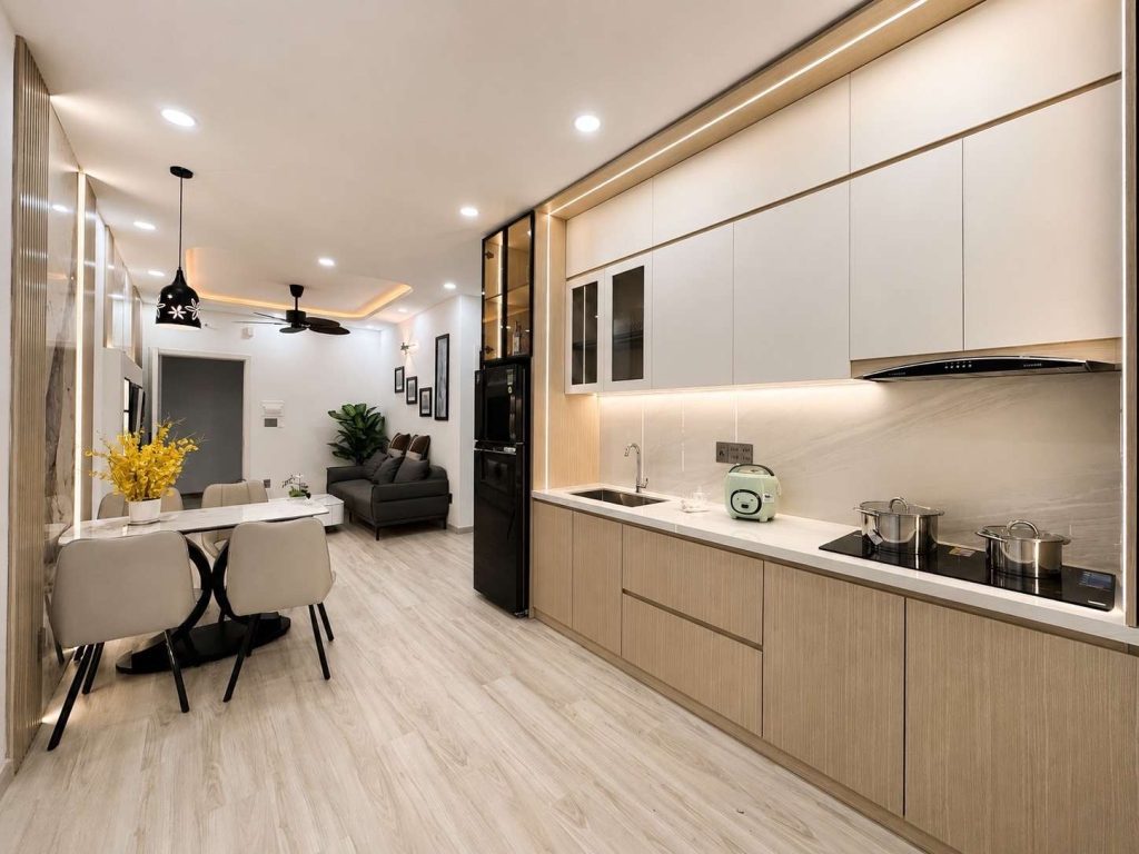 không gian bếp Căn Hộ Mường Thanh Viễn Triều OC1A Căn 2324