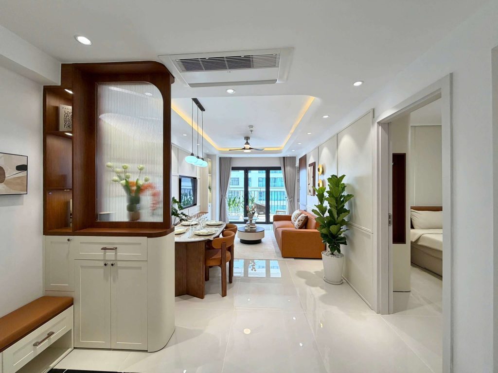 không gian phòng khách Căn Hộ Mường Thanh Viễn Triều OC3 Căn 3514