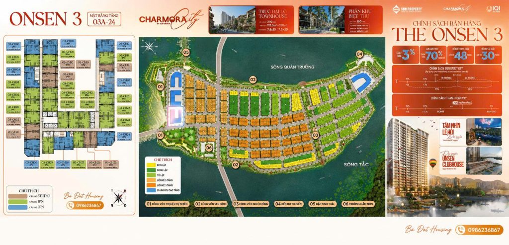 Căn hộ The Onsen 3 Charmora City Nha Trang