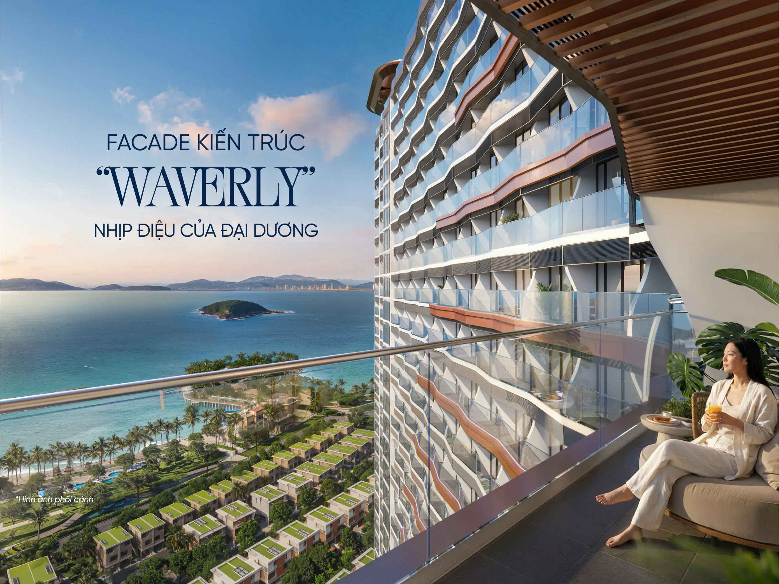 Facade kiến trúc “Waverly” Alora Nha Trang