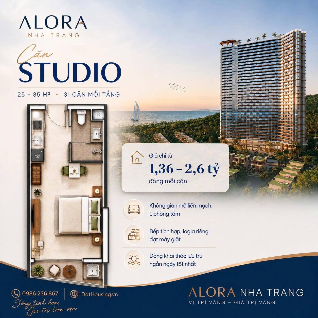 Giá Alora Nha Trang căn studio