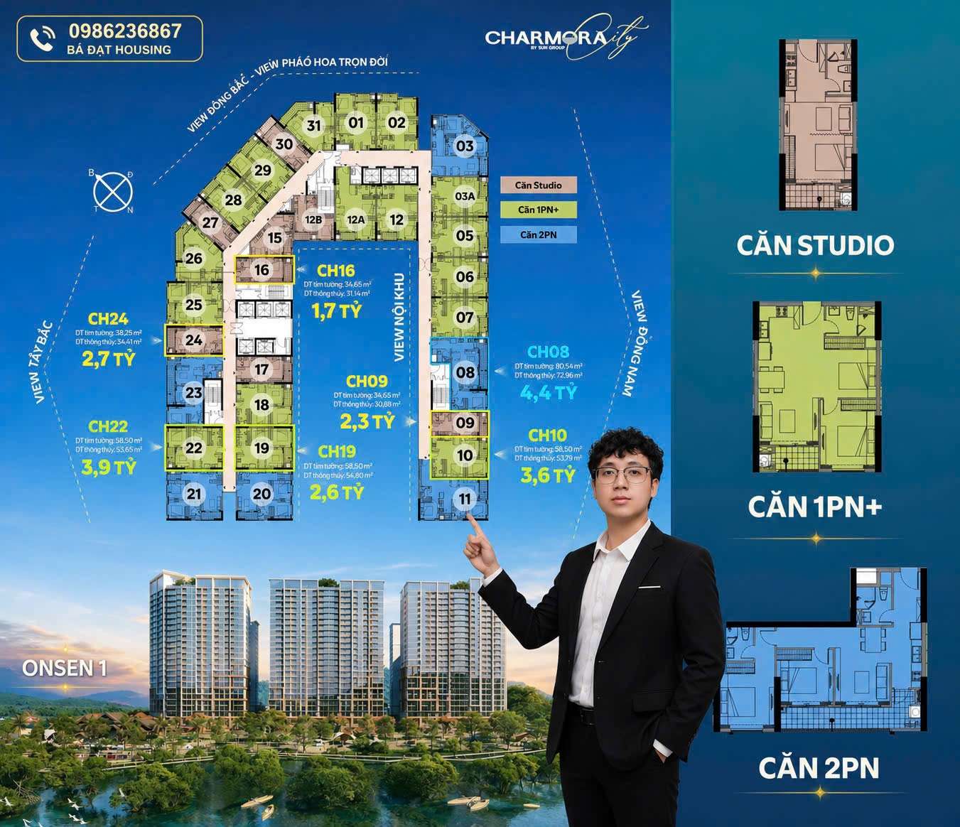 Giá Bán Căn Hộ Onsen 1 Charmora City Nha Trang từ Đạt Housing