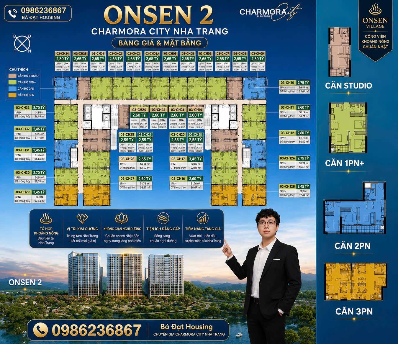 Giá Bán Onsen 2 Charmora City Đạt Housing