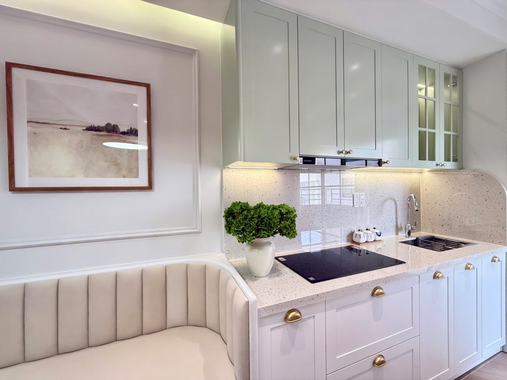 Gian bếp Căn Hộ Mường Thanh Viễn Triều OC2A Căn 916