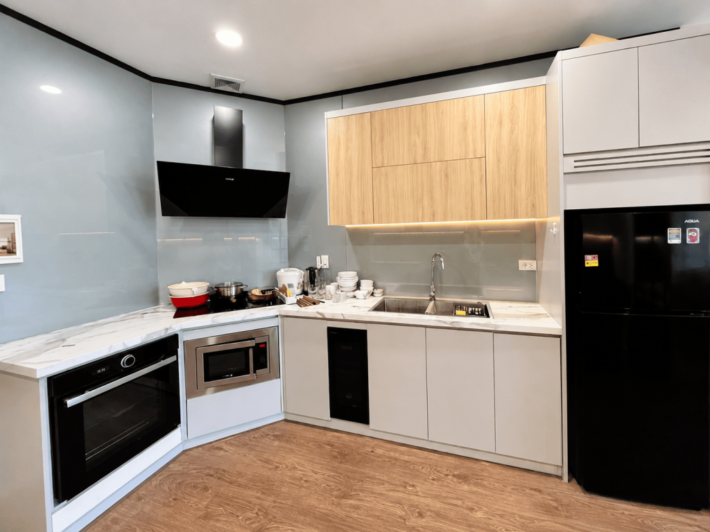Gian bếp Căn Hộ Mường Thanh Viễn Triều OC3 Căn 1406