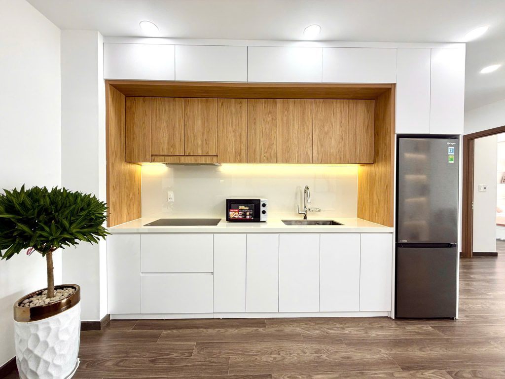 Gian bếp Căn Hộ Mường Thanh Viễn Triều OC3 Căn 606