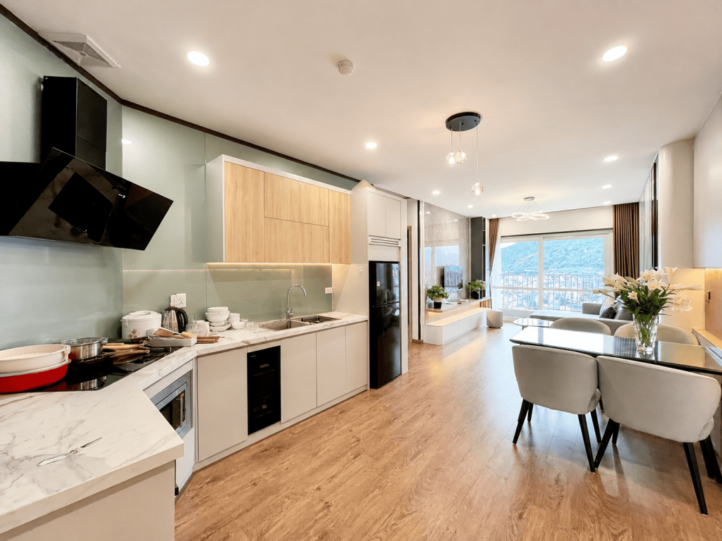 Không gian bếp Căn Hộ Mường Thanh Viễn Triều OC3 Căn 1406
