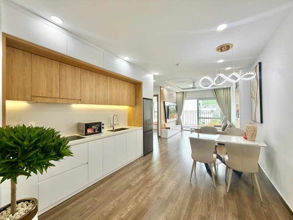 Không gian bếp Căn Hộ Mường Thanh Viễn Triều OC3 Căn 606