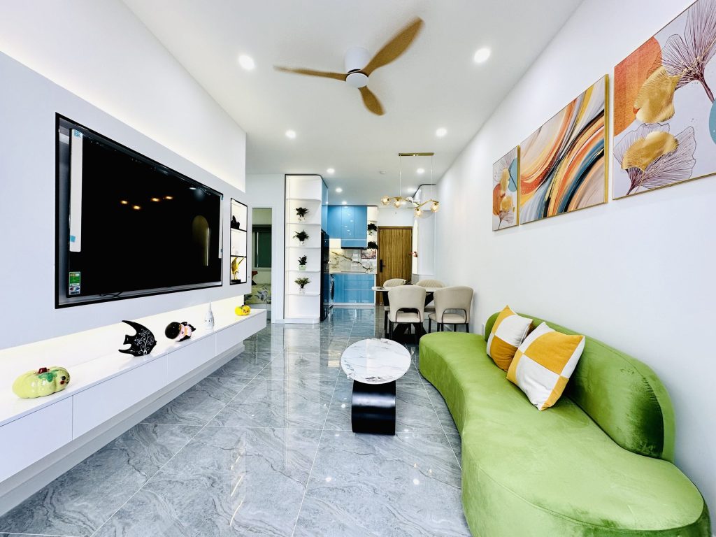 Phòng khách Căn Hộ Mường Thanh Viễn Triều OC1A Căn 1128