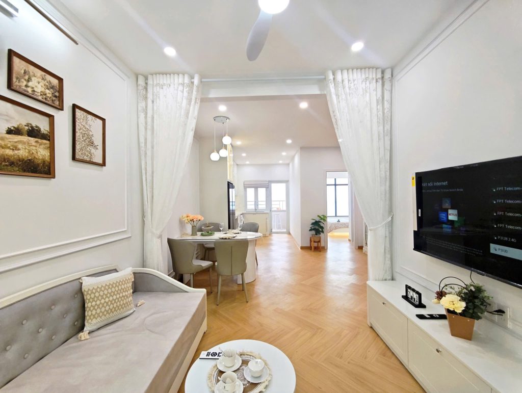 Phòng khách Căn Hộ Mường Thanh Viễn Triều OC1A Căn 3136