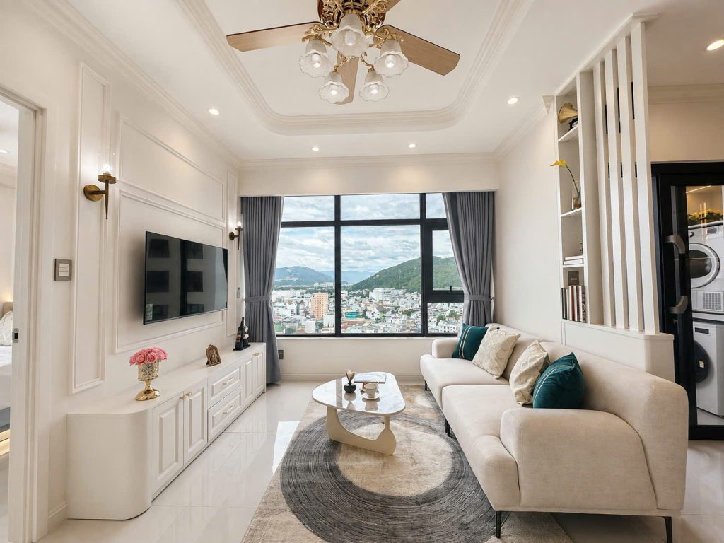 Phòng khách Căn Hộ Mường Thanh Viễn Triều OC2A Căn 1828
