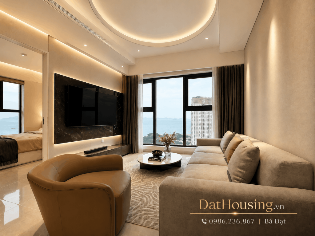 Phòng khách Căn Hộ Mường Thanh Viễn Triều OC3 Căn 3426