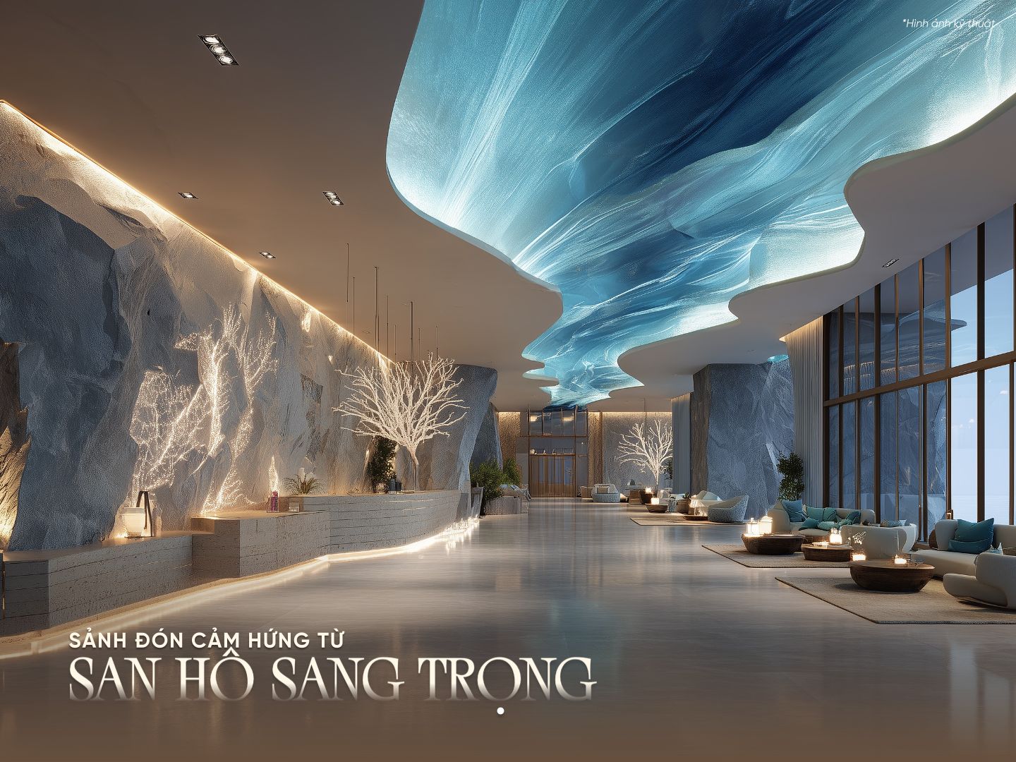 Sảnh đón căn hộ Alora Nha Trang