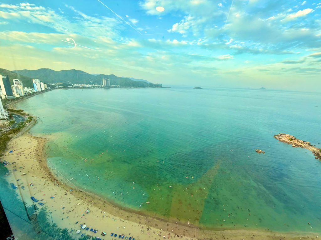 VIew biển Căn Hộ Mường Thanh Viễn Triều OC1B Căn 3802