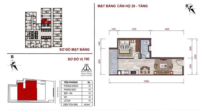 mặt bằng căn hộ số 20 Mường Thanh Luxury Nha Trang