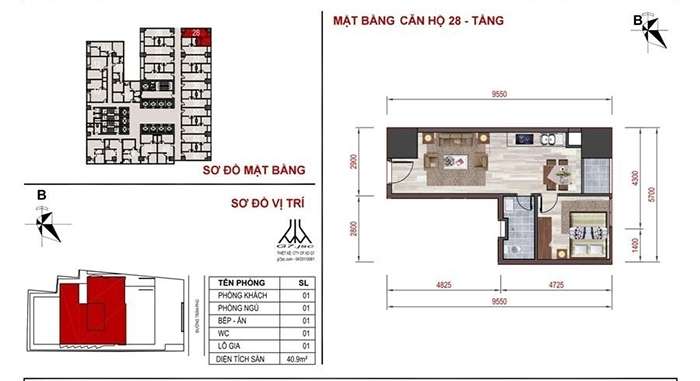 mặt bằng căn hộ số 28 Mường Thanh Luxury Nha Trang