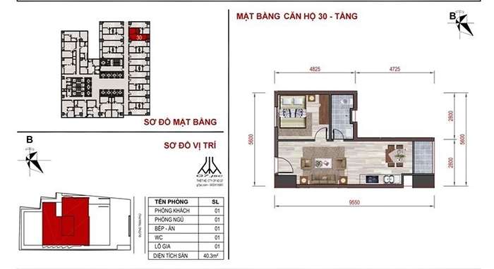 mặt bằng căn hộ số 30 Mường Thanh Luxury Nha Trang