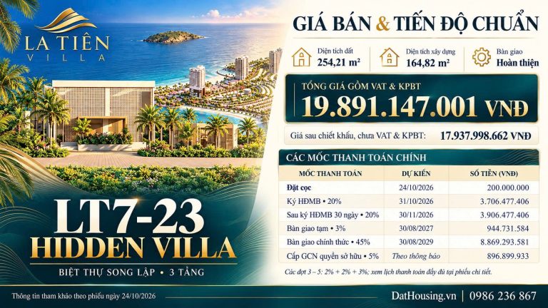 La Tiên Villa LT7-23: Hidden Villa góc 3 mặt tiền, sát Đồi Nhiệt Đới
