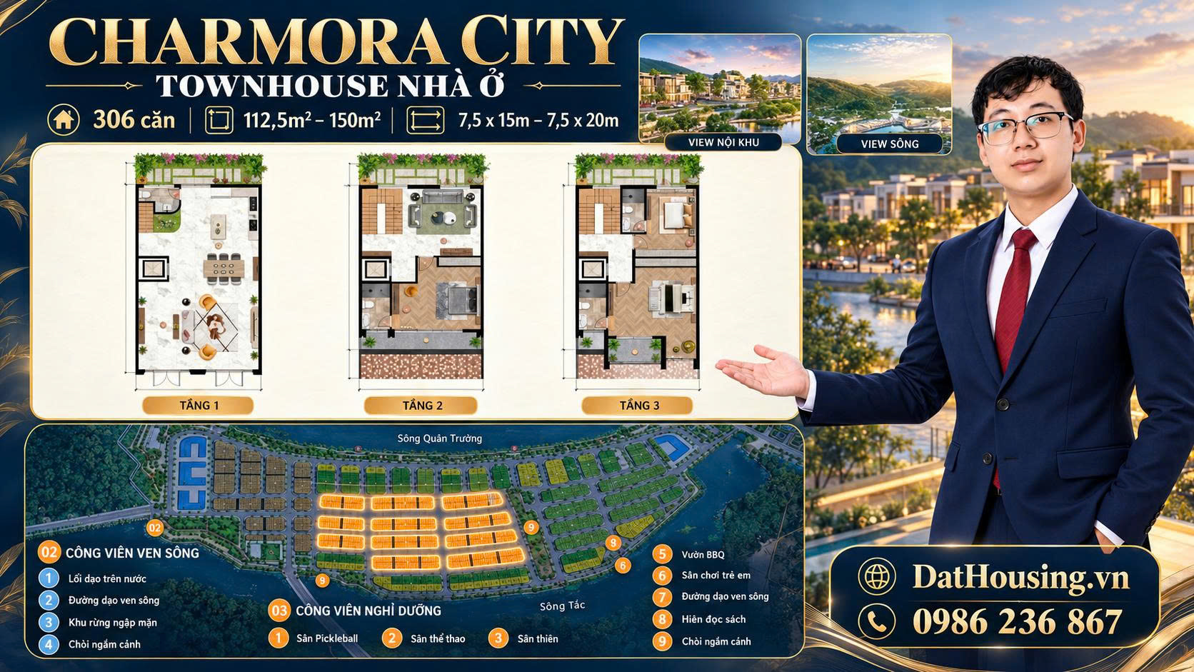 Mặt bằng Townhouse Charmora City