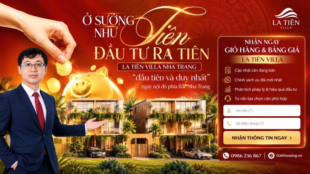 Nhận giỏ hàng và phiếu tính giá La Tiên Villa Nha Trang
