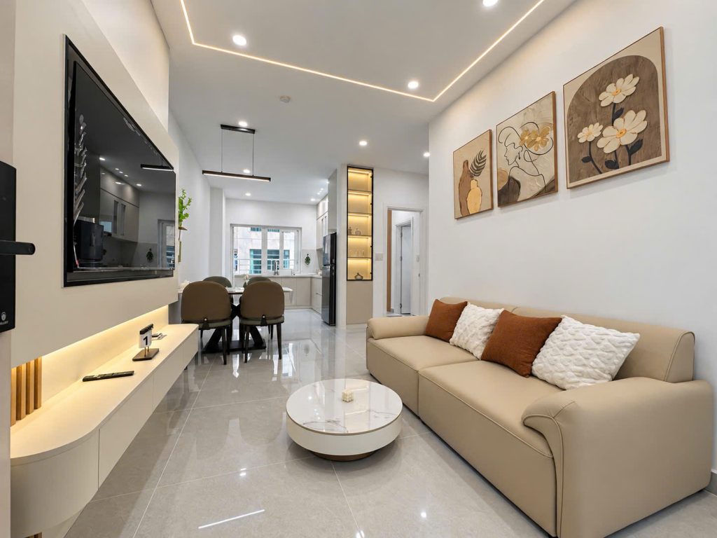 Phòng khách Căn Hộ Mường Thanh Viễn Triều OC1A Căn 3104