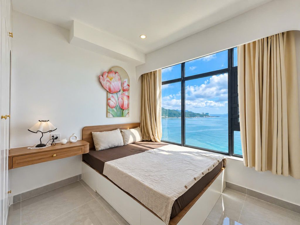 View biển phòng ngủ master Căn Hộ Mường Thanh Viễn Triều OC1A Căn 3134